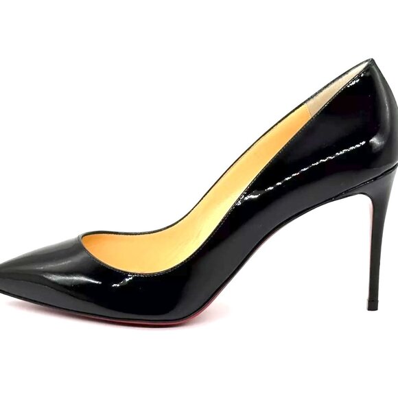 Christian Louboutin PIGALLE FOLLIES 85 Patent Leather Heels Pumps Shoes - Picture 2 of 13